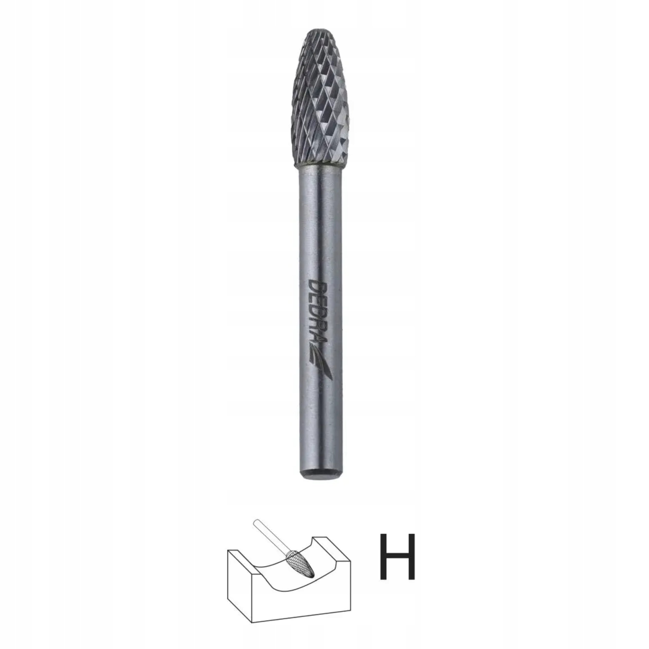 DEDRA FREZ TRZPIENIOWY PŁOMIENIOWY H12X32MM TRZPIEŃ 6MM METALU DEDRA 07F671