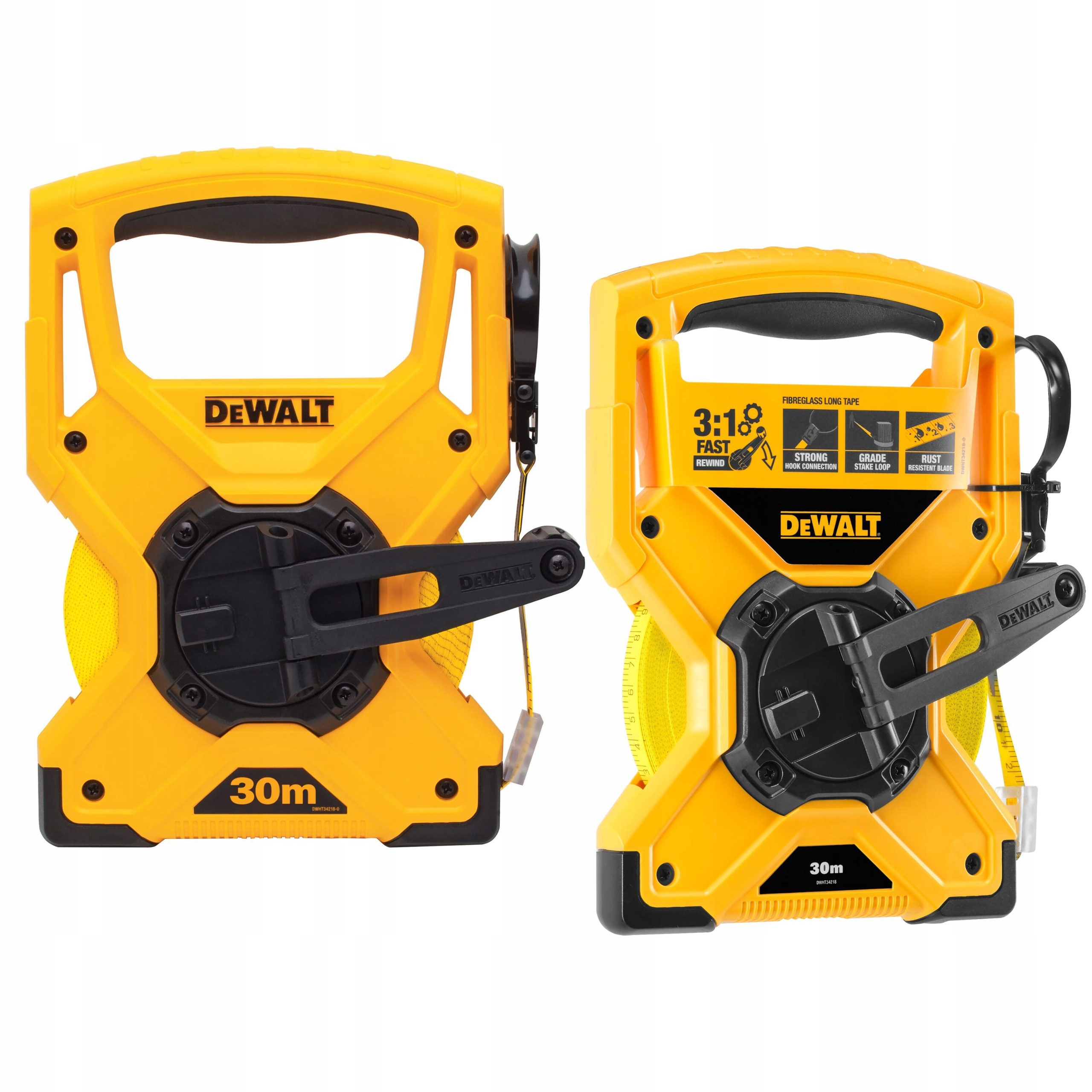 DEWALT MIARA MIARKA ZWIJANA 30M WŁÓKNO SZKLANE TAŚMA MIERNICZA DWHT34218-0