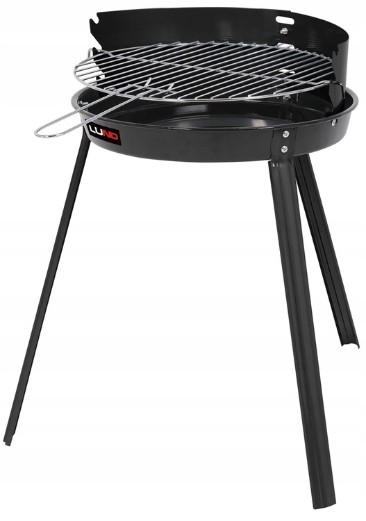 LUND GRILL WĘGLOWY OGRODOWY TURYSTYCZNY CHROMOWANY RUSZT OKRĄGŁY 36CM 99923