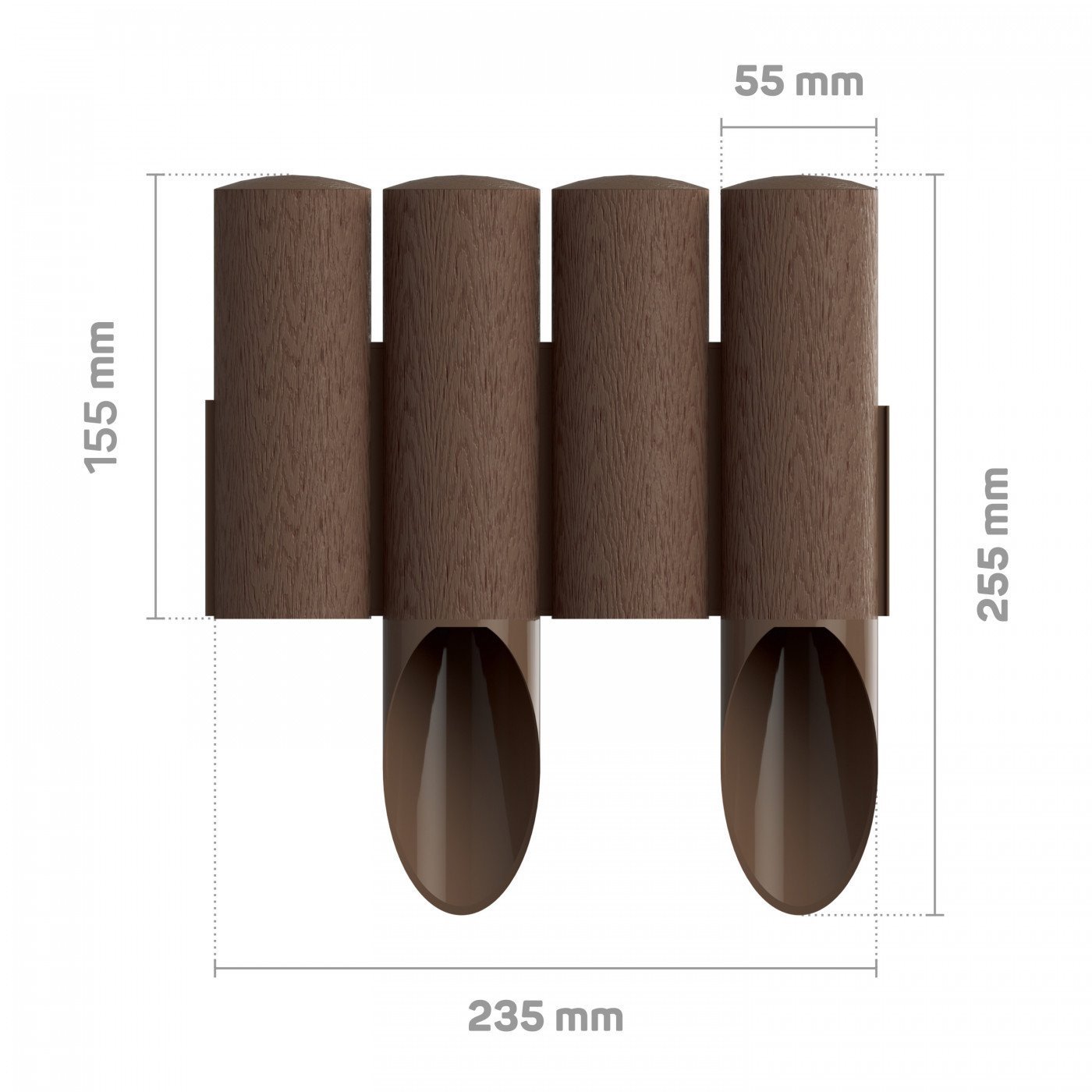 CELLFAST PALISADA OGRODOWA PŁOTEK OBRZEŻE TRAWNIKOWE 15,5x230cm BRĄZ POLSKI