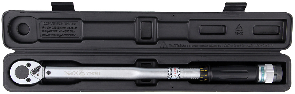 YATO YT-0761 KLUCZ DYNAMOMETRYCZNY 1/2" 40-210Nm Cr-V WALIZKA