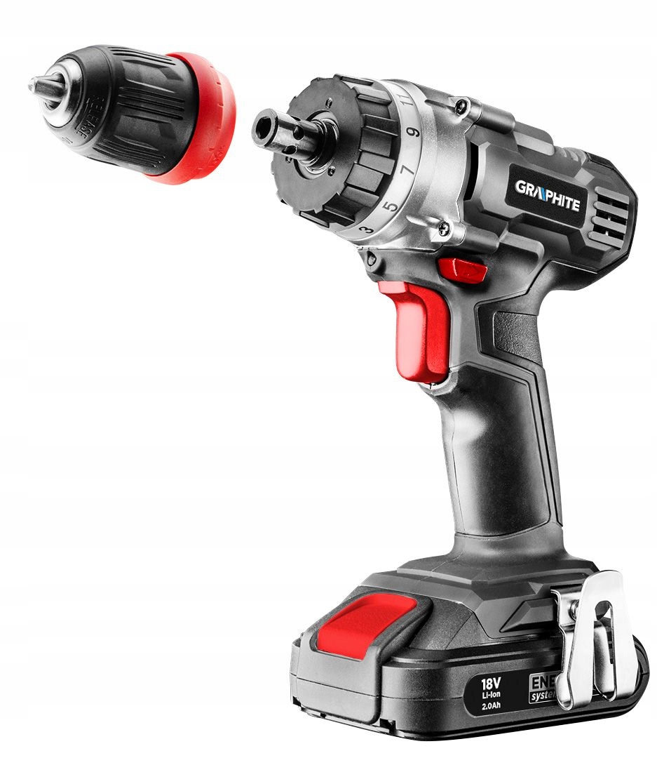 WIERTARKO WKRĘTARKA 18V + 2Ah GRAPHITE Energy+
