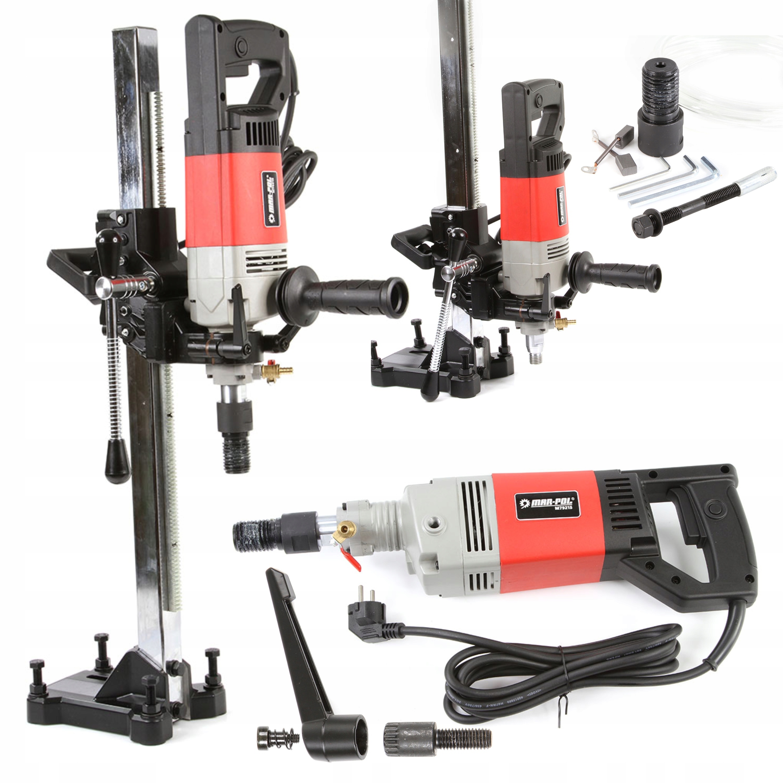 WIERTNICA OTWORNICA DO BETONU 160MM 2680W 1-14" 1900rpm DIAMENTOWA +STATYW