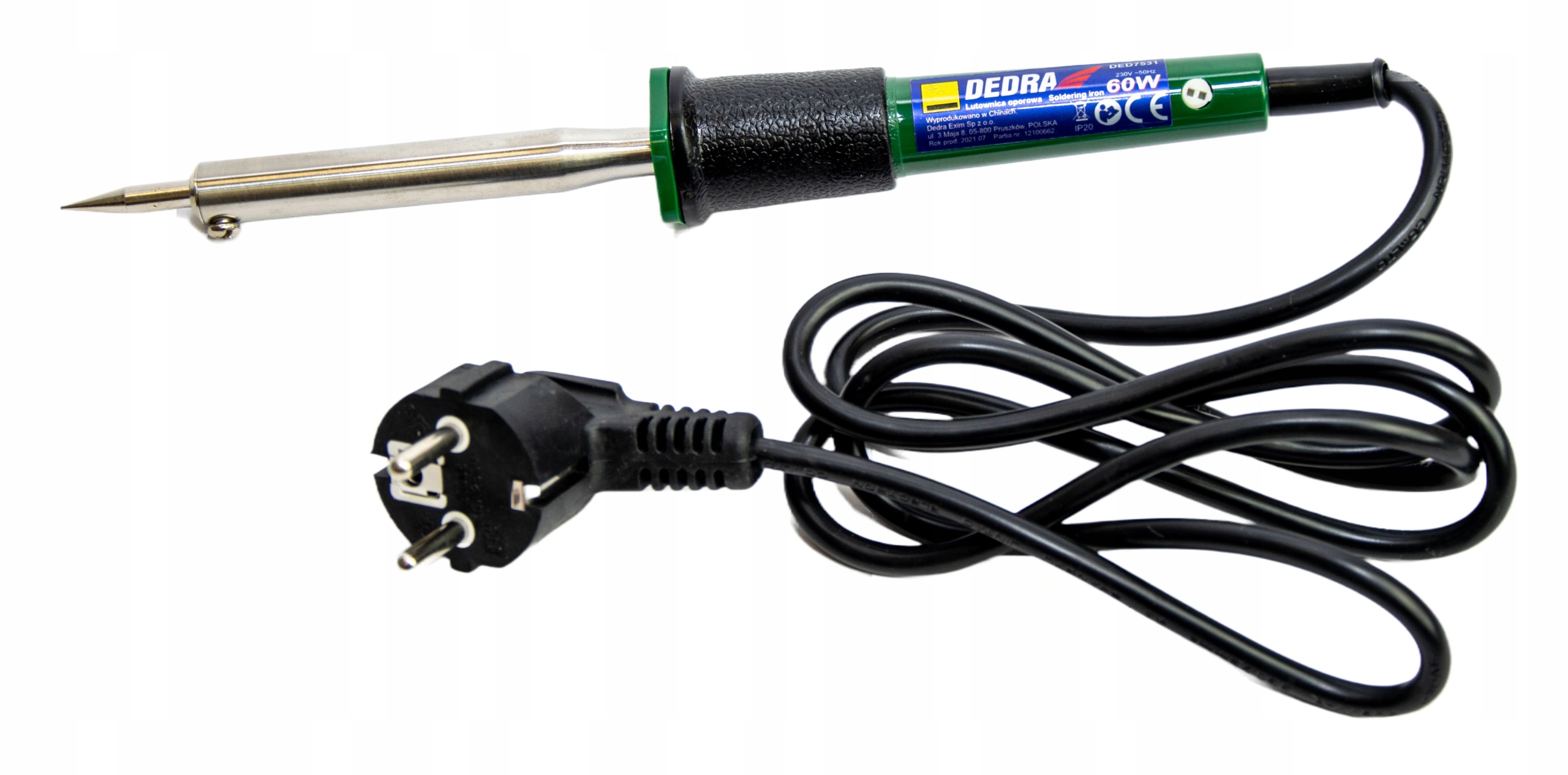 DEDRA LUTOWNICA GRZAŁKOWA OPOROWA 60W TEMPERATURA DO 500°C KOLBOWA DED7531