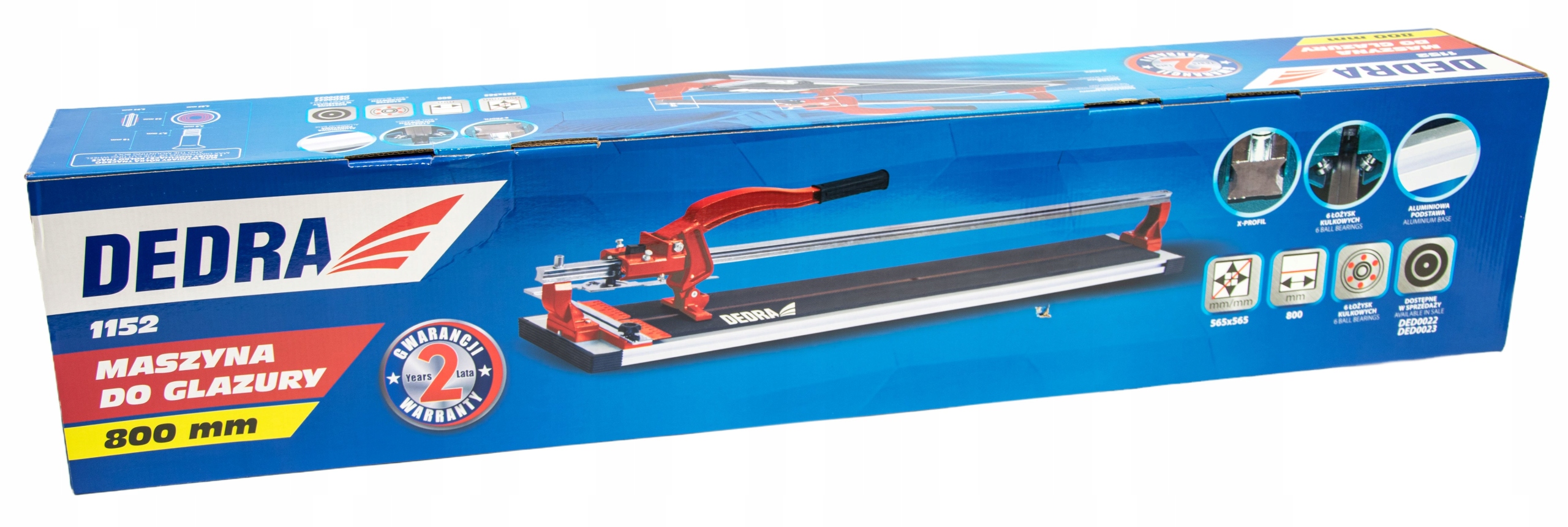 DEDRA MASZYNKA 1152 PRZECINARKA CIĘCIA GLAZURY PŁYTEK 800mm ŁOŻYSKOWANA