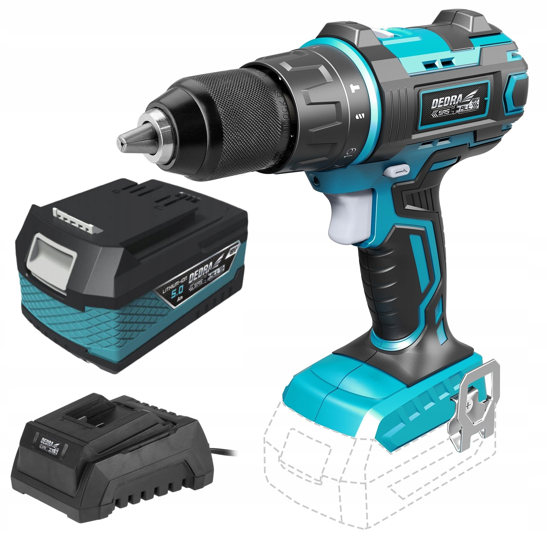 DEDRA WIERTARKO WKRĘTARKA UDAROWA 18V SAS+ 5Ah