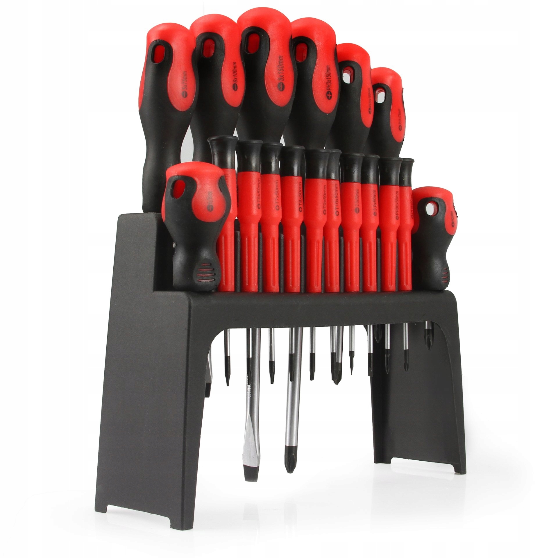 MAR-POL ZESTAW ŚRUBOKRĘTÓW WKRĘTAKÓW Z MAGNESEM 18 SZTUK NA STOJAKU M61008