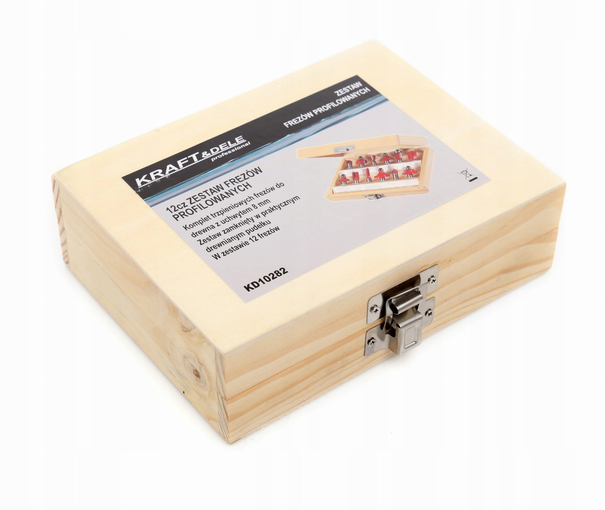 KRAFT&DELE ZESTAW FREZÓW DO DREWNA TRZPIENIOWY 12 SZTUK ELEMENTÓW KD10282