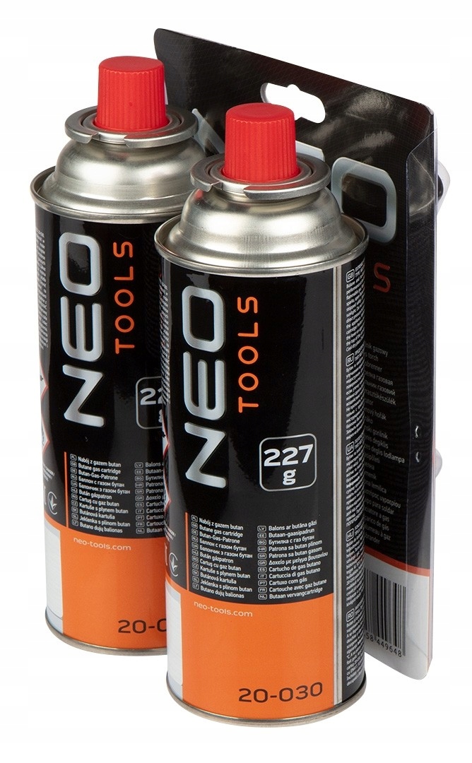 NEO PALNIK GAZOWY NAKRĘCANY LUTOWNICA LUTLAMPA +2 NABOJE GAZ BUTAN 227G