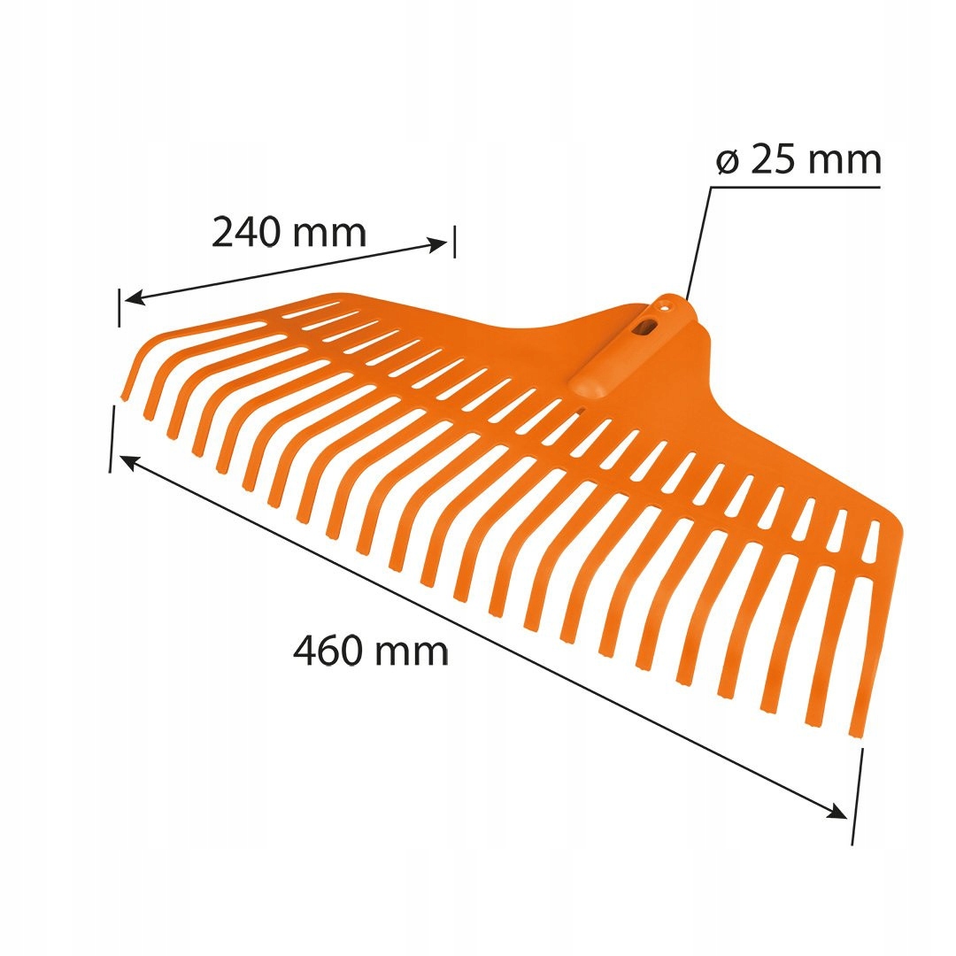 NEO GRABIE DO LIŚCI ŚREDNIE 460mmX240MM TWORZYWO SZTUCZNE NASADKA 95-043