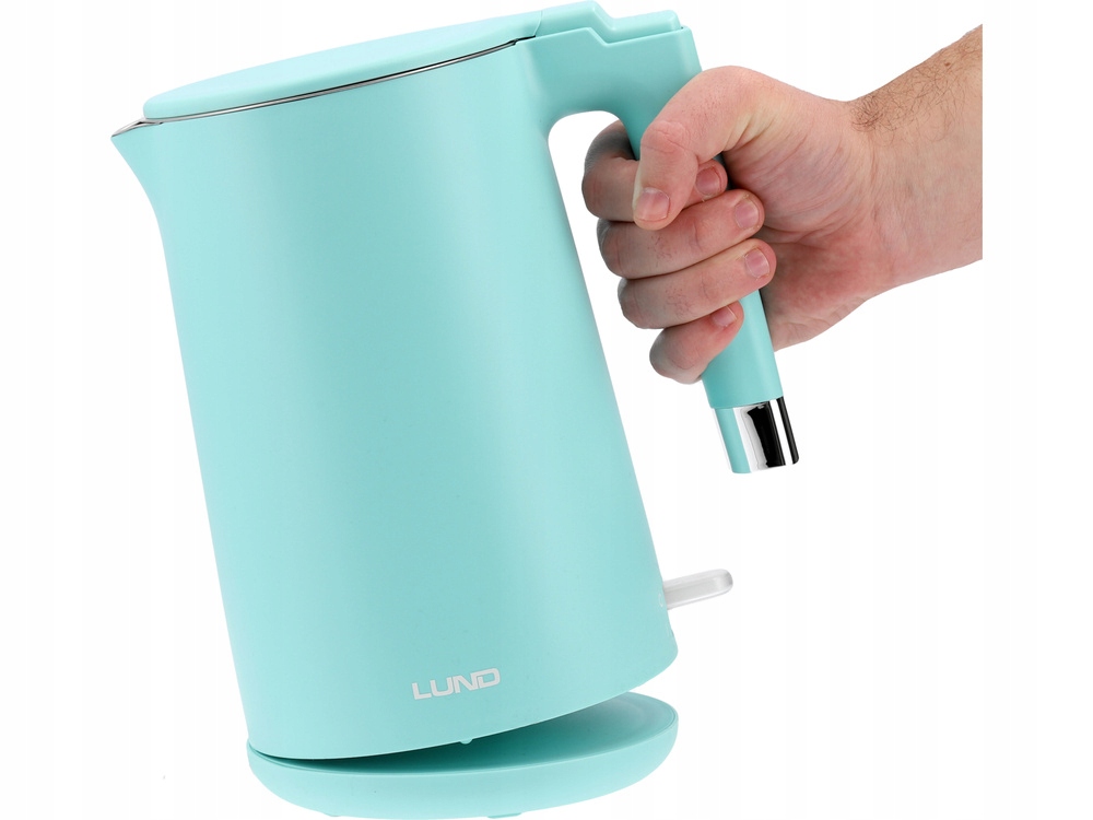 LUND CZAJNIK ELEKTRYCZNY LUND 2200W 1,5L TURKUSOWY PODWÓJNE ŚCIANKI 68208