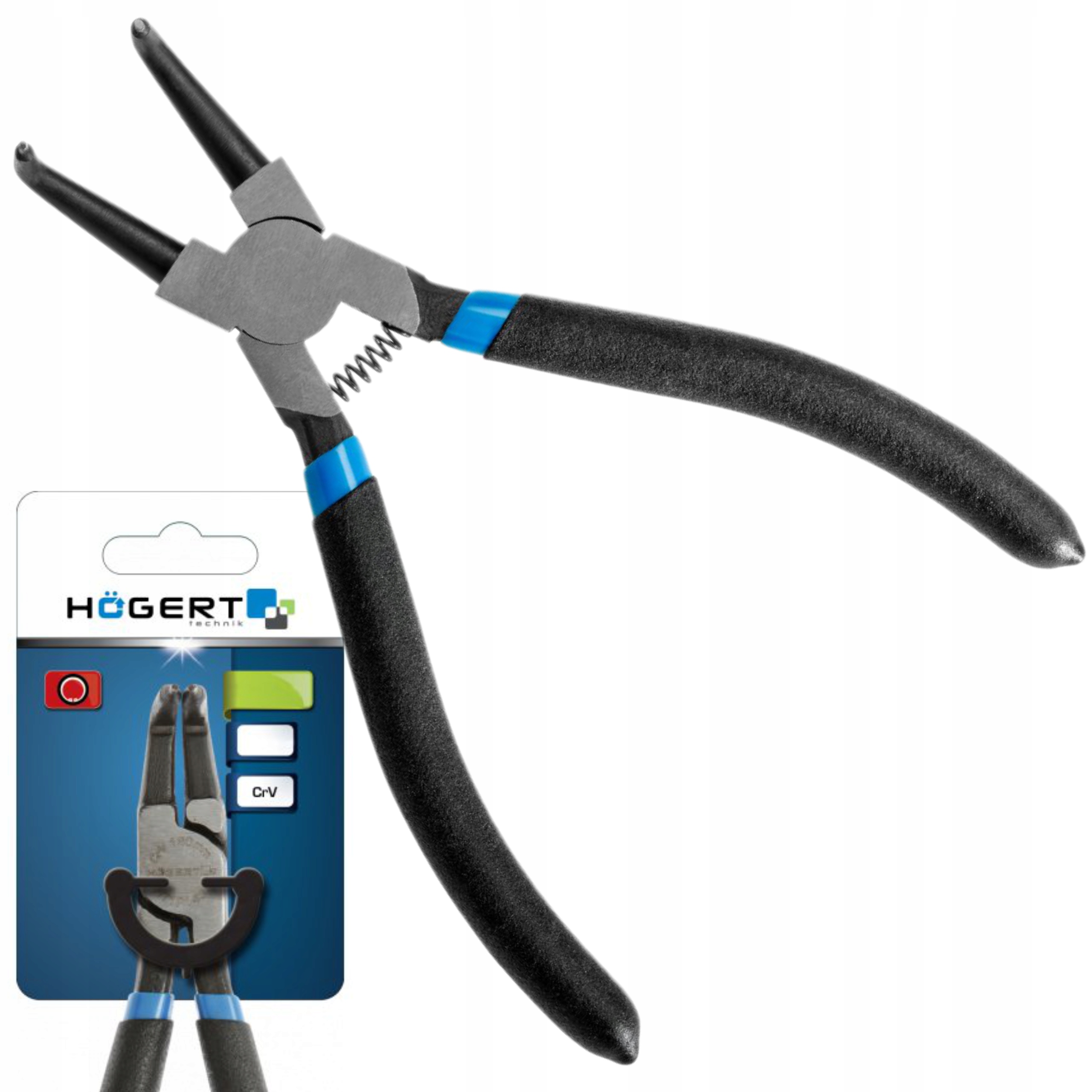 HOGERT SZCZYPCE DO PIERŚCIENI OSADCZYCH WEWNĘTRZNE ODGIĘTE 150MM HT1P147