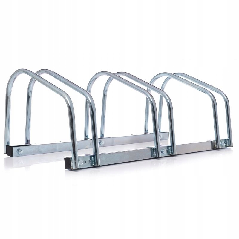 METALOWY STOJAK NA ROWERY ROWEROWY 3 MIESJCA STANOWISKA KRAFT&DELE SREBRNY