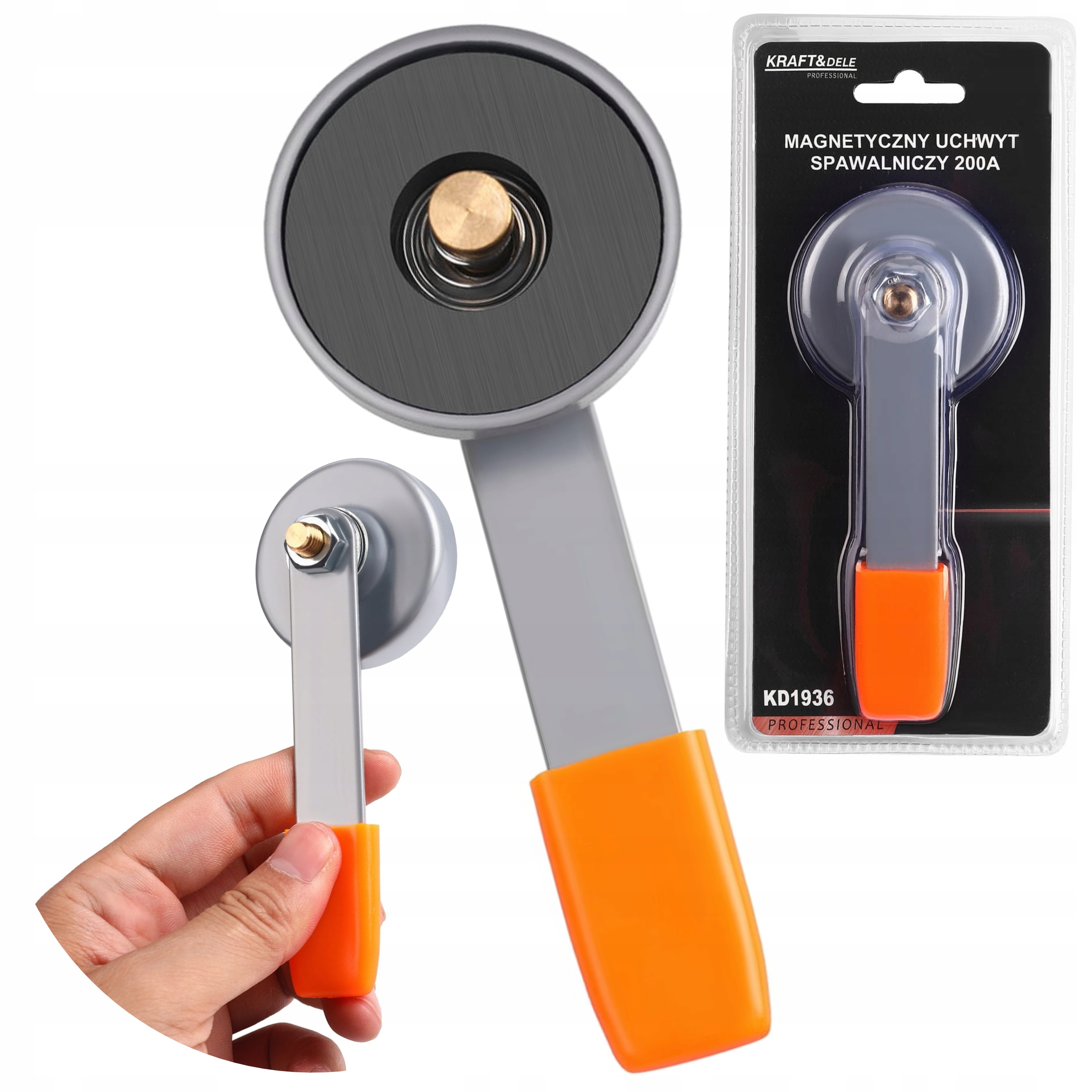 SOLIDNY UCHWYT SPAWALNICZY MAGNETYCZNY 200A KRAFTDELE KD1936