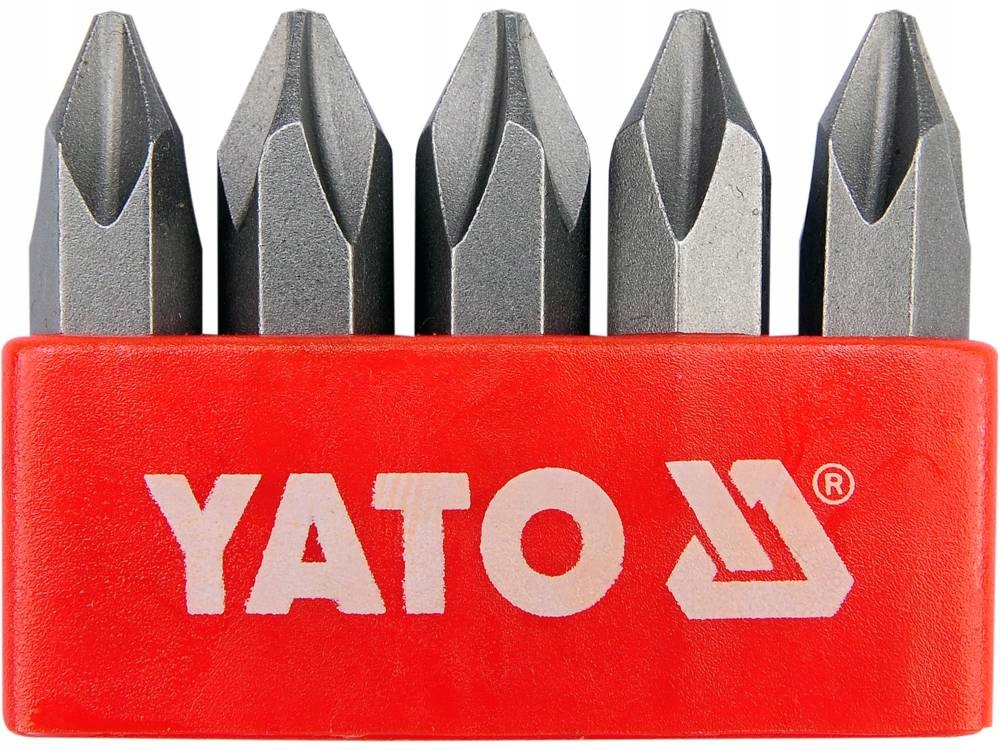 YATO KOMPLET ZESTAW BITÓW DO WKRĘTAKÓW UDAROWYCH HEX PH2 X 5 SZTUK YT-2810