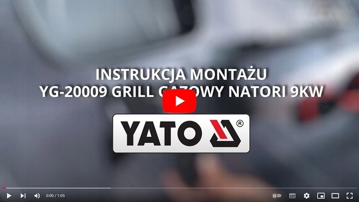 YATO GRILL GAZOWY NATORI 3 PALNIKI STREFOWY POKRYWA 9KW YG-20009