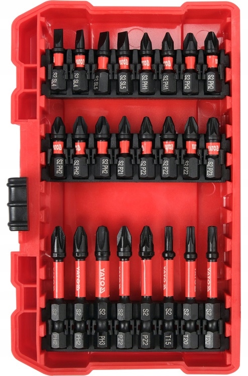 YATO ZESTAW UDAROWYCH KOŃCÓWEK ŚRUBOKRĘTOWYCH 37 SZTUK YT-04616 TORX BITY