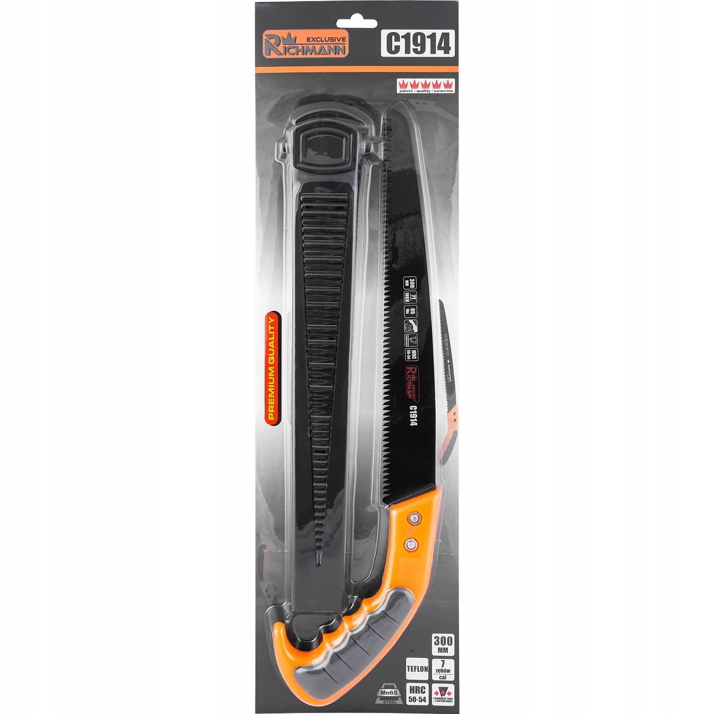 RICHMANN PIŁKA RĘCZNA DO DREWNA GAŁĘZI C1914 Z KABURĄ PIŁA TEFLON STAL