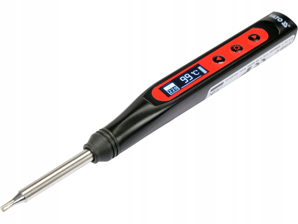YATO ZESTAW PRZENOŚNA LUTOWNICA CYFROWA GROTOWA 65W GROT T12 USB ADAPTERY