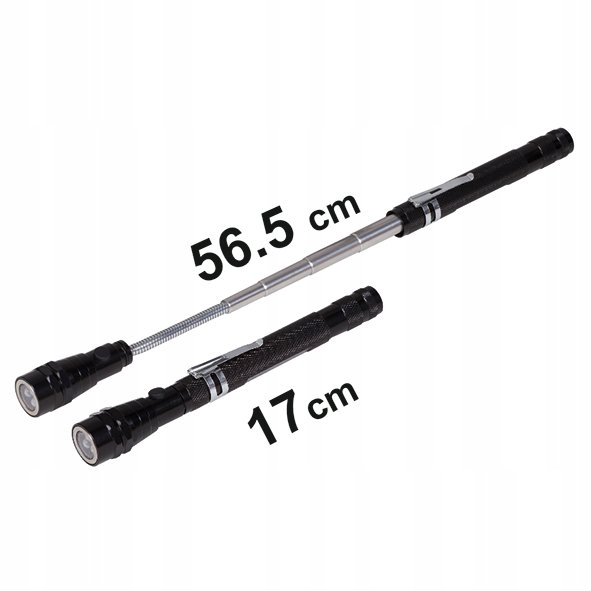 VOREL CHWYTAK TELESKOPOWY 170-565 mm Z MAGNESEM I 3 DIODAMI LAMPKA 78405