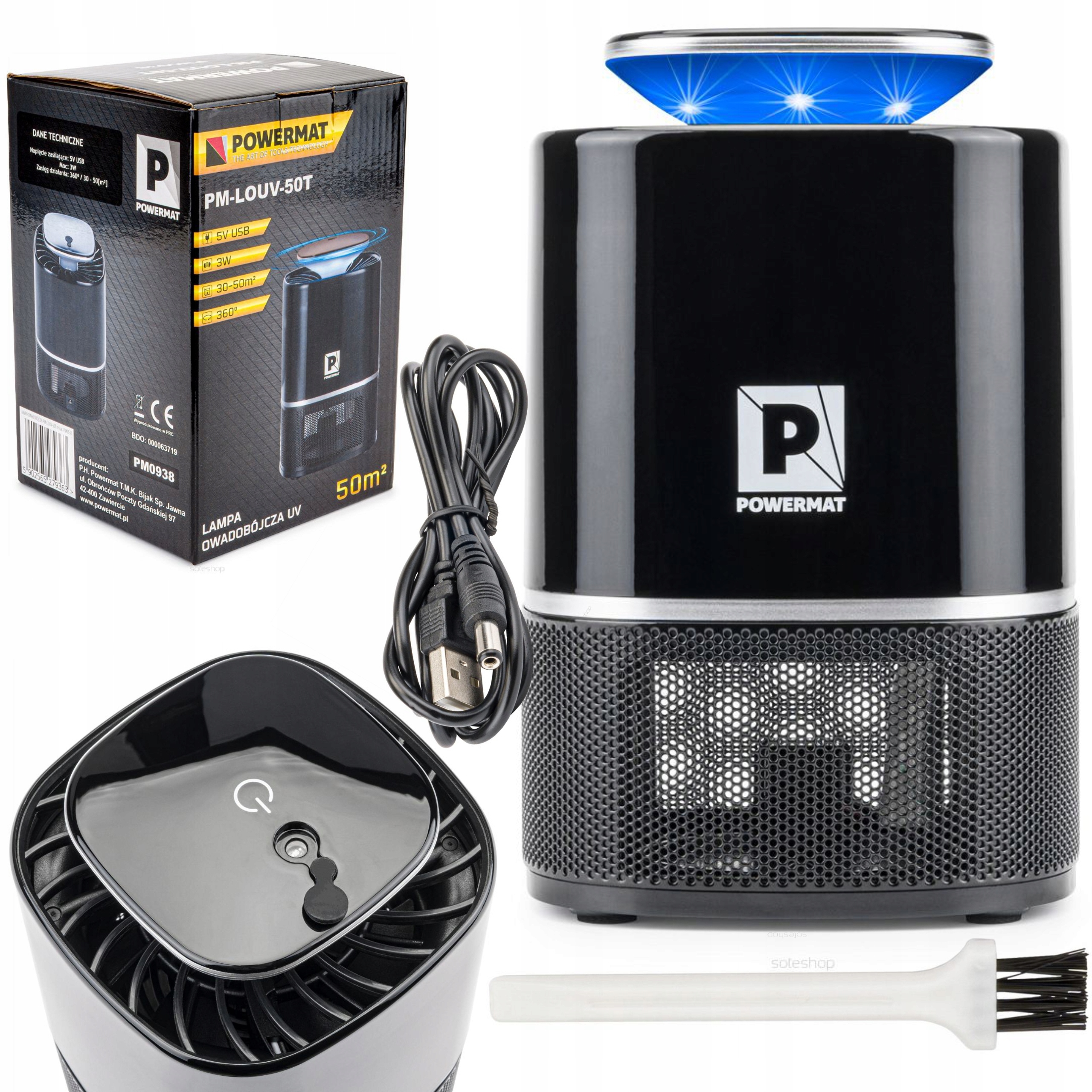 LAMPA OWADOBÓJCZA PUŁAPKA UV OWADY LATAJĄCE ZABÓJCA KOMARÓW MUCHY KOMARY