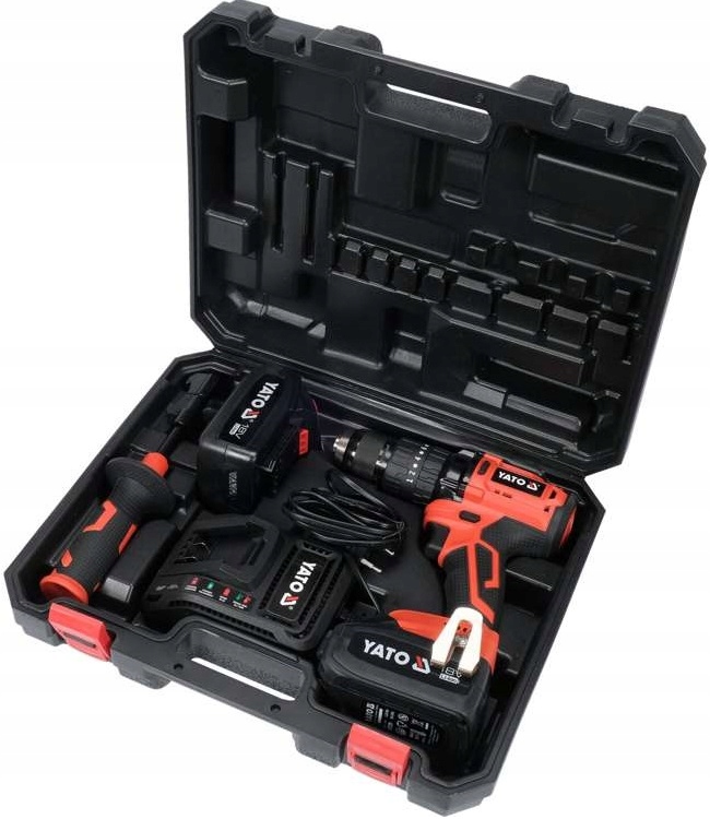 YATO KOMPLET WKRĘTARKA UDAROWA 18V 2x3Ah BEZSZCZOTKOWA WALIZKA YT-82791