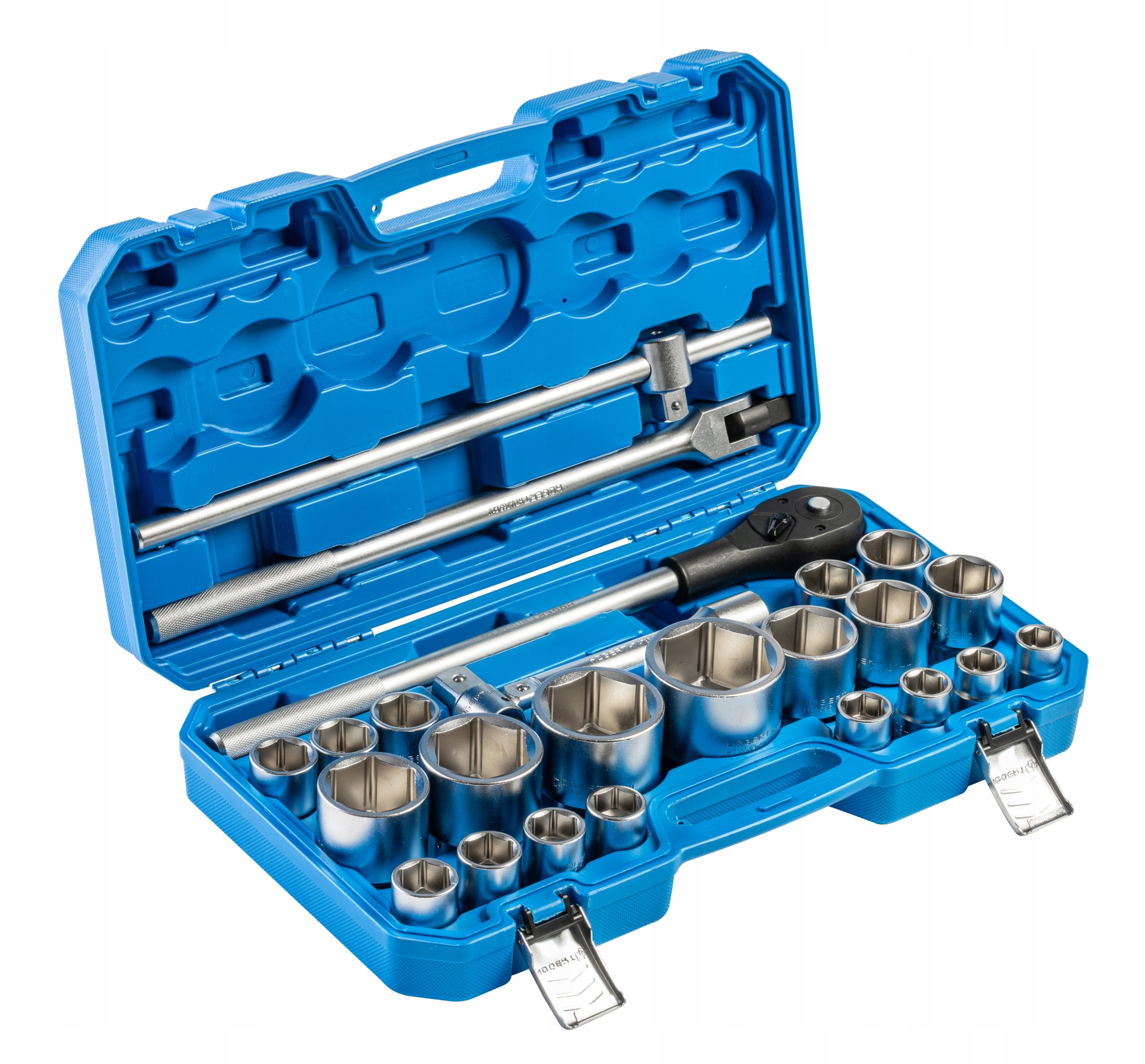 HOGERT KOMPLET KLUCZY NASADOWYCH Z GRZECHOTKĄ 3/4" ZESTAW 26SZT HT1R511