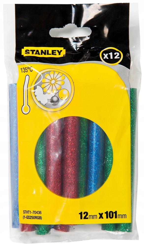 KLEJ TERMOTOPLIWY KOLOROWY 11MM 12SZT STANLEY