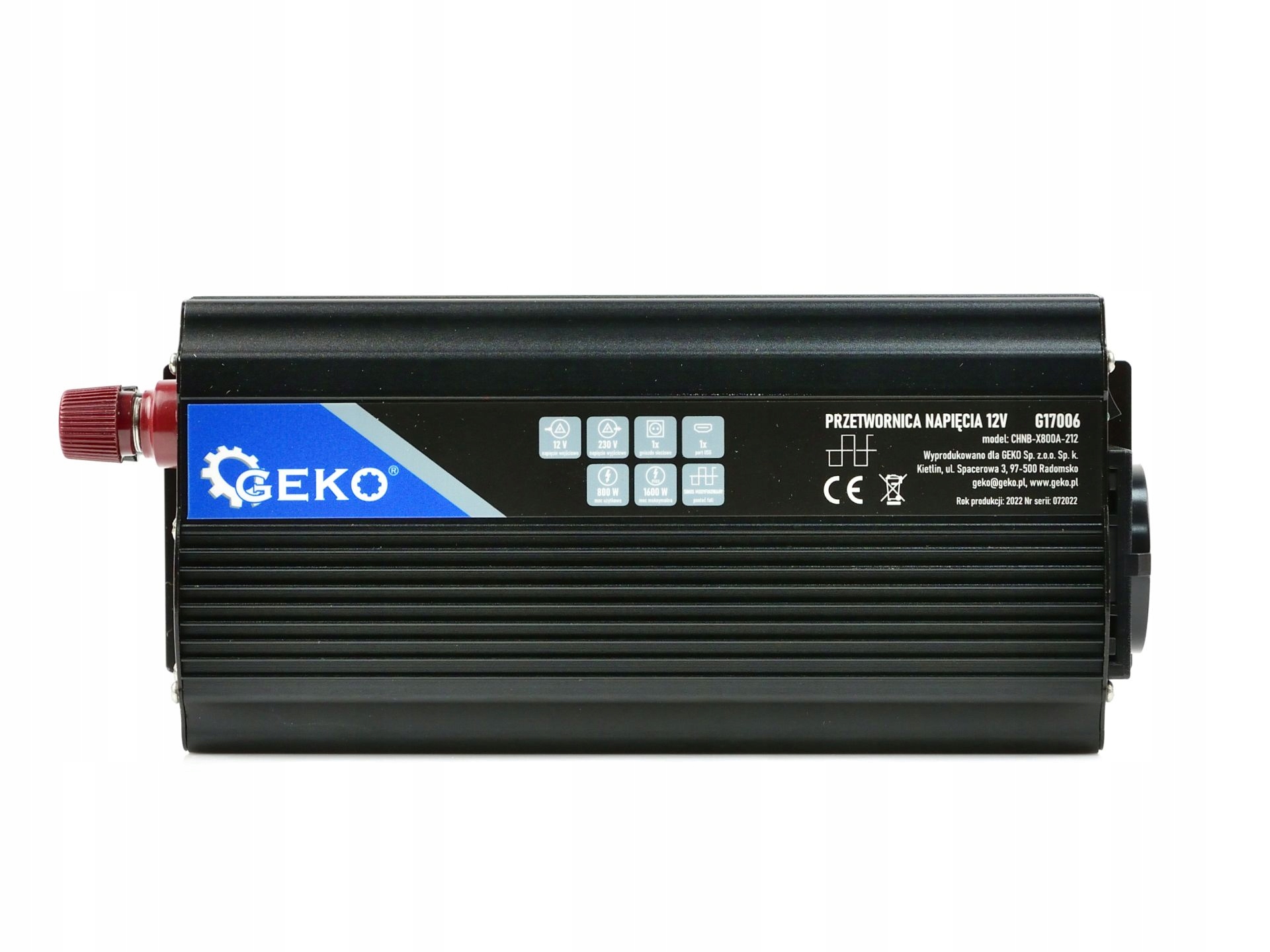 GEKO PRZETWORNICA NAPIĘCIA 12V/230V 800/1600W
