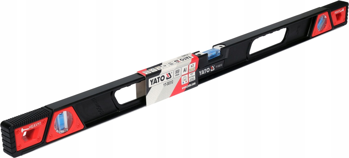 YATO POZIOMNICA MAGNETYCZNA 80 cm ALUMINIOWA WSTRZĄSOODPORNA ODBOJ MAGNESY