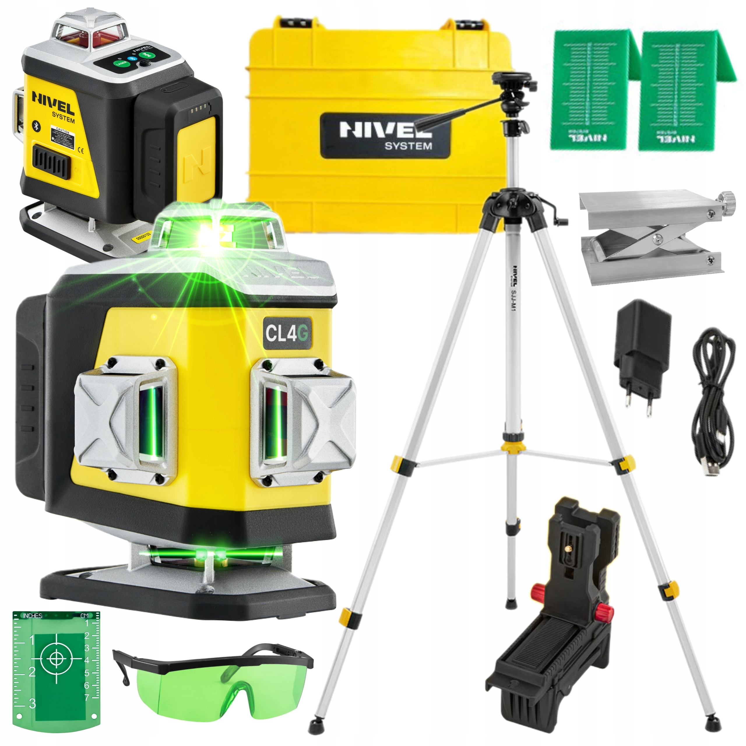 NIVEL SYSTEM LASER KRZYŻOWY 4D ZIELONY CL4G WALIZKA +AKCESOR STATYW SJJM1EX
