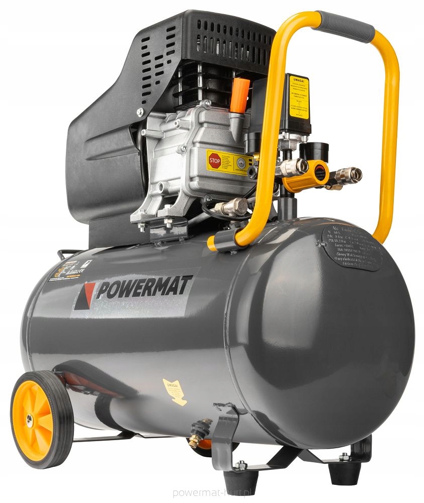 KOMPRESOR OLEJOWY 50L SPRĘŻARKA POWIETRZA 8 BAR 206 l/min 230V 1,85kW