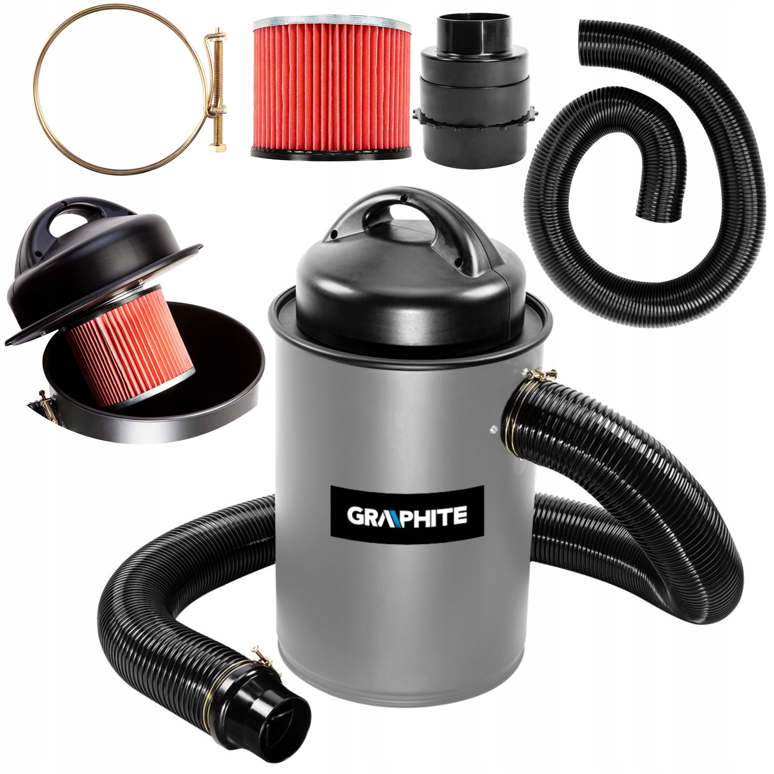 GRAPHITE ODCIĄG WIÓRÓW I TROCIN WYCIĄG 1100W 50L