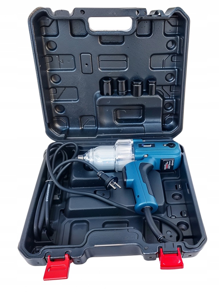 KLUCZ UDAROWY DO KÓŁ ELEKTRYCZNY 2200W 800Nm 1/2" MOCNY Z ZESTAWEM NASADEK