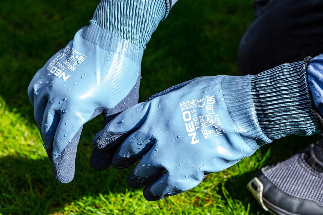 NEO RĘKAWICE ROBOCZE POLIESTER POKRYTY LATEKSEM 2 WARSTWY 3141X 97-643 R 10