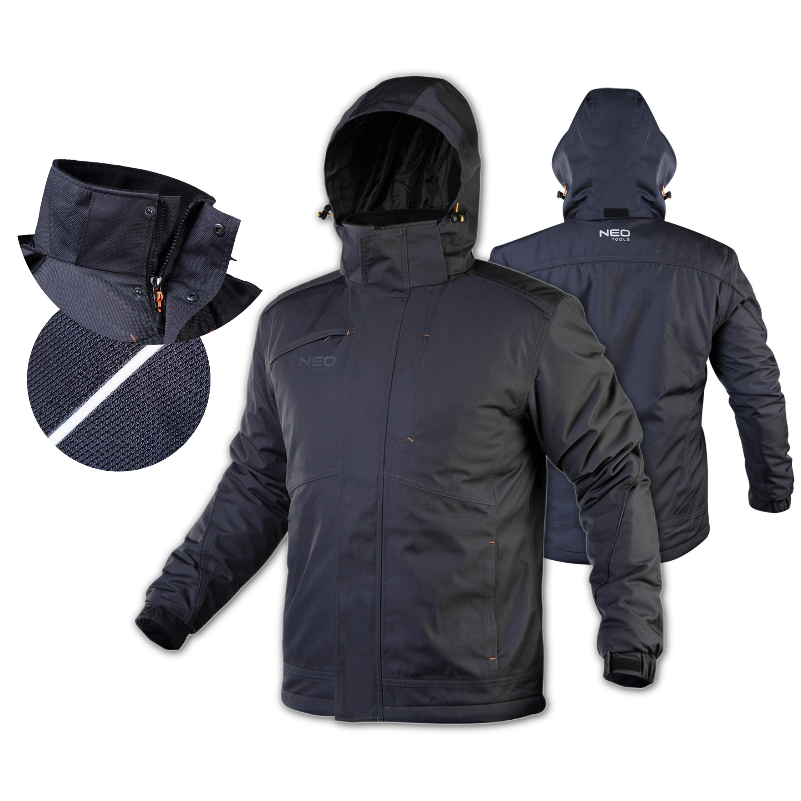 NEO KURTKA ROBOCZA OCIEPLANA BLUZA DOBBY OUTDOOR SZARA ROZM. XXL 81-575