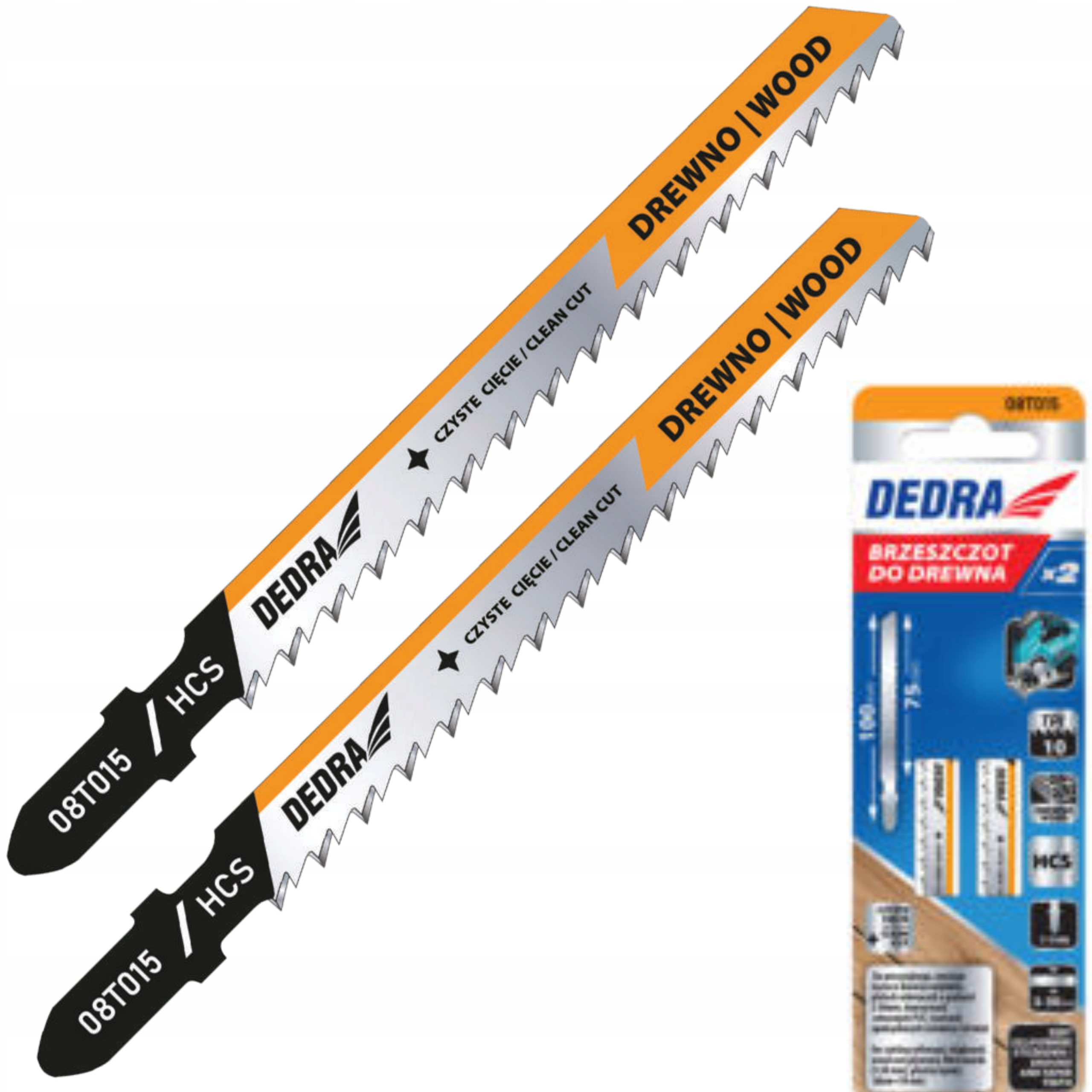 DEDRA 2el BRZESZCZOTY DO WYRZYNARKI DO DREWNA 100/75MM HCS TYP T 08T015