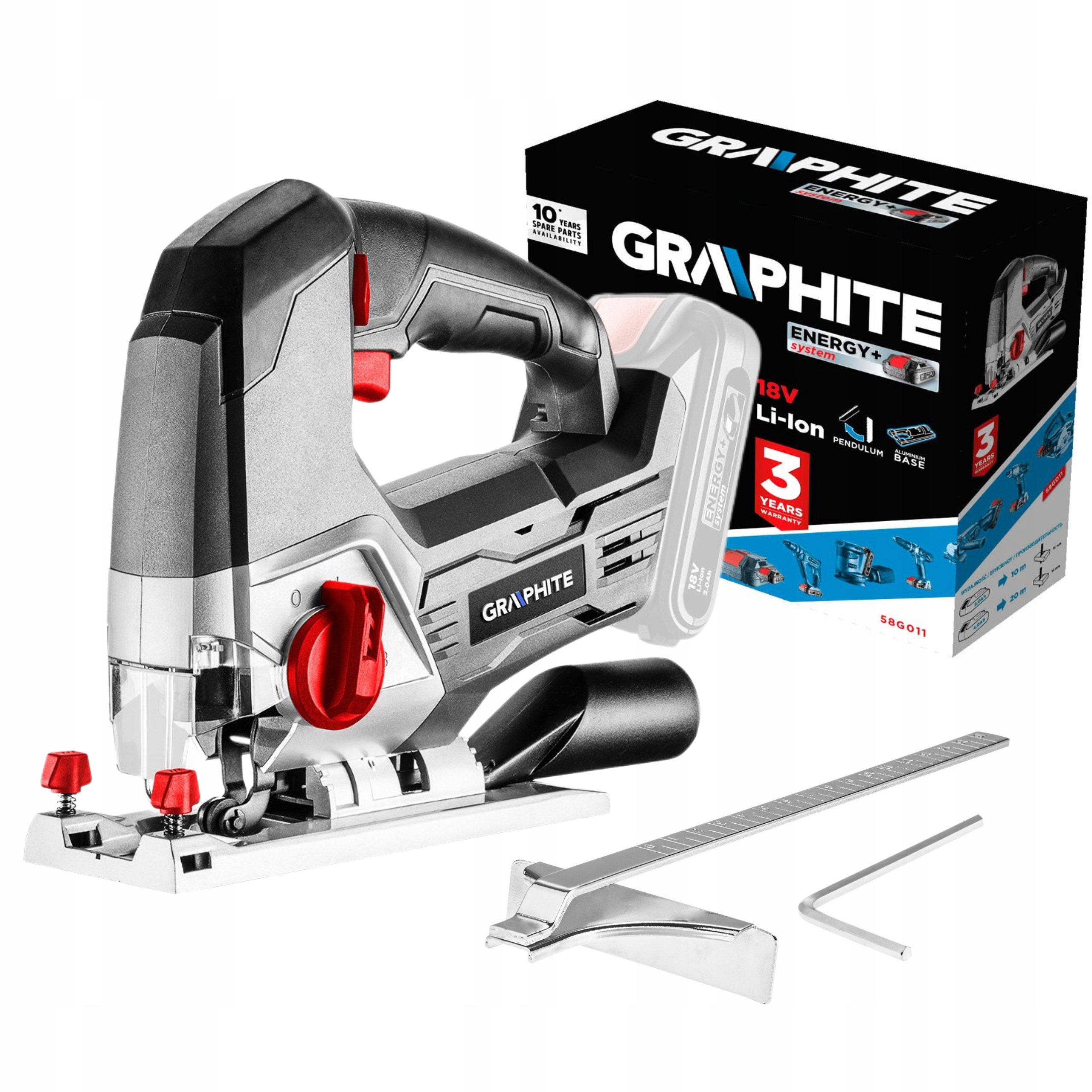 GRAPHITE WYRZYNARKA AKUMULATOROWA 58G011 DREWNA METALU 18V LI-ION ENERGY+
