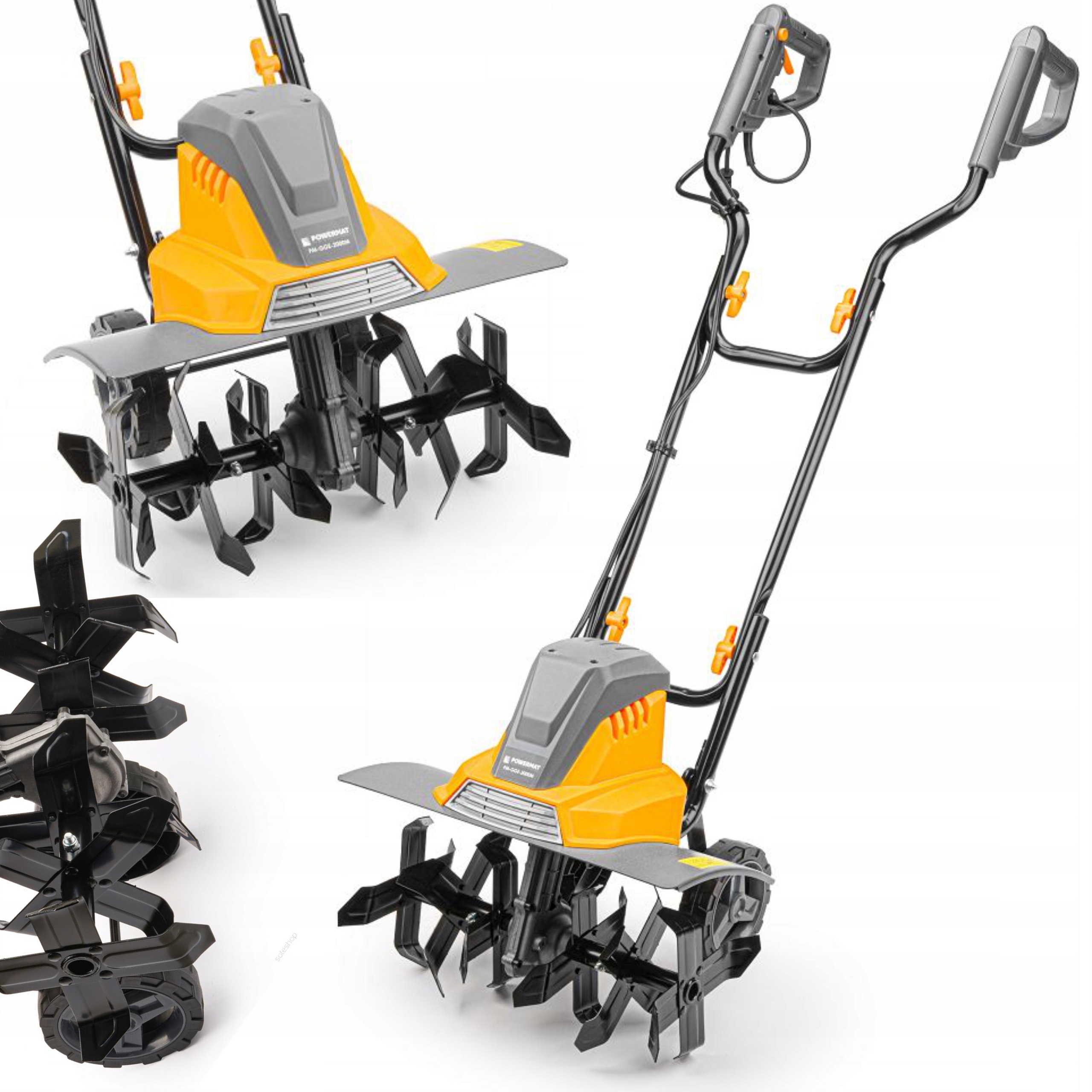 POWERMAT MOCNA GLEBOGRYZARKA ELEKTRYCZNA DO ZIEMI 45CM KULTYWATOR 2000W