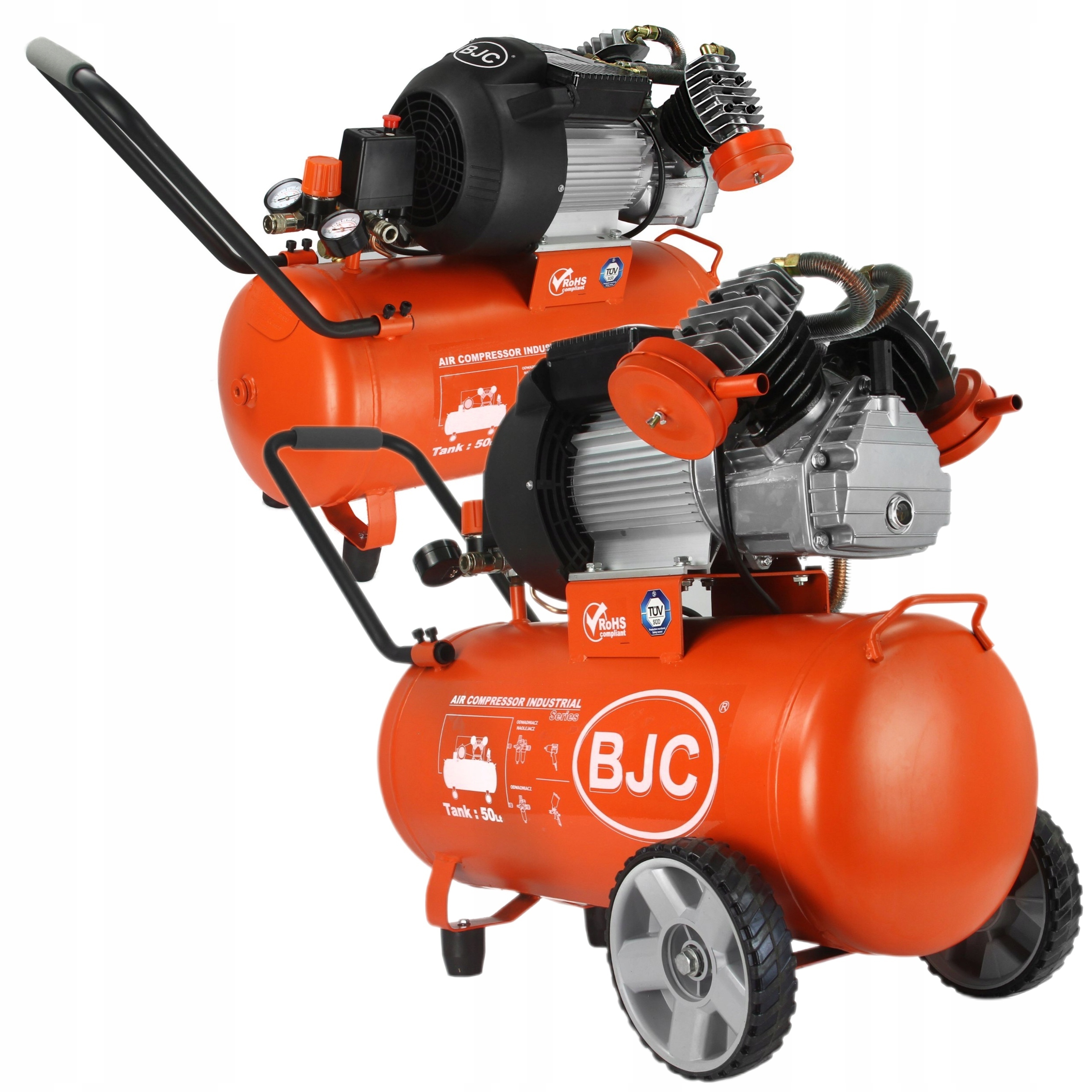 BJC KOMPRESOR OLEJOWY SPRĘŻARKA 50L 3HP 2 TŁOKI 10 BAR JN-30V KÓŁKA B88010