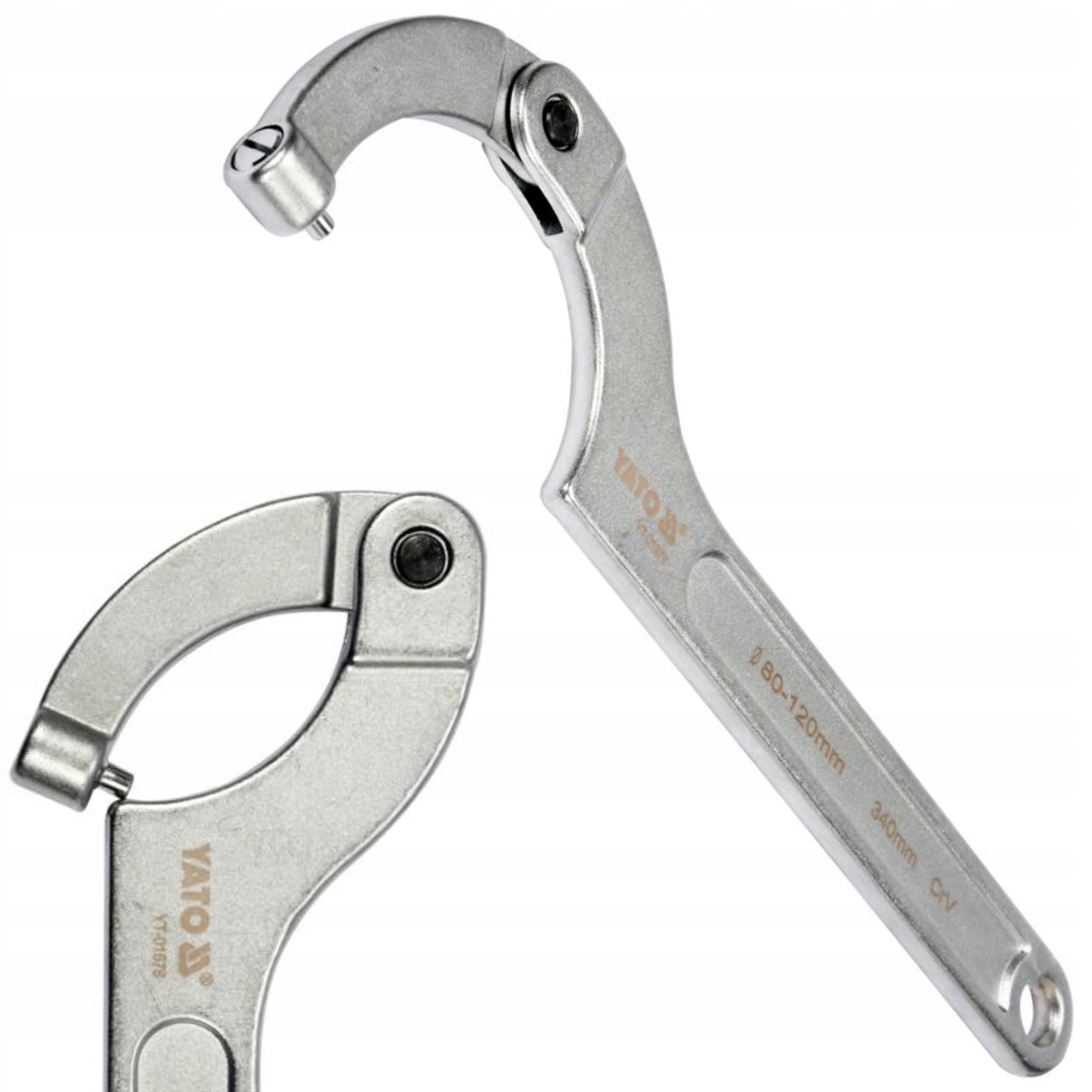 YATO KLUCZ HAKOWY Z OKRĄGŁYM BOLCEM PRZEGUBOWY 80-120 MM STAL CRV YT-01678