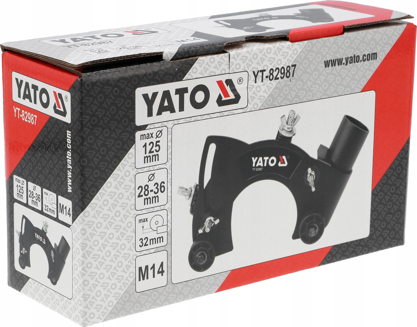 YATO OSŁONA PRZECIWPYŁOWA 125MM DO SZLIFIEREK KĄTOWYCH Z ODSYSANIEM PYŁU