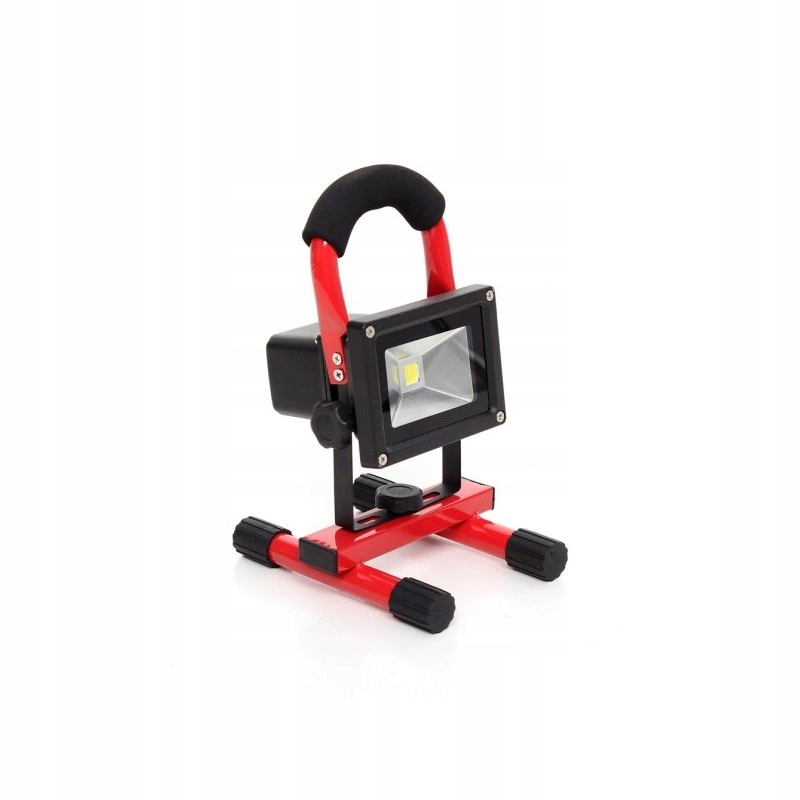 NAŚWIETLACZ HALOGEN LED STOJAK BUDOWLANY 20W LAMPA CIEPŁA AKUMULATOROWA