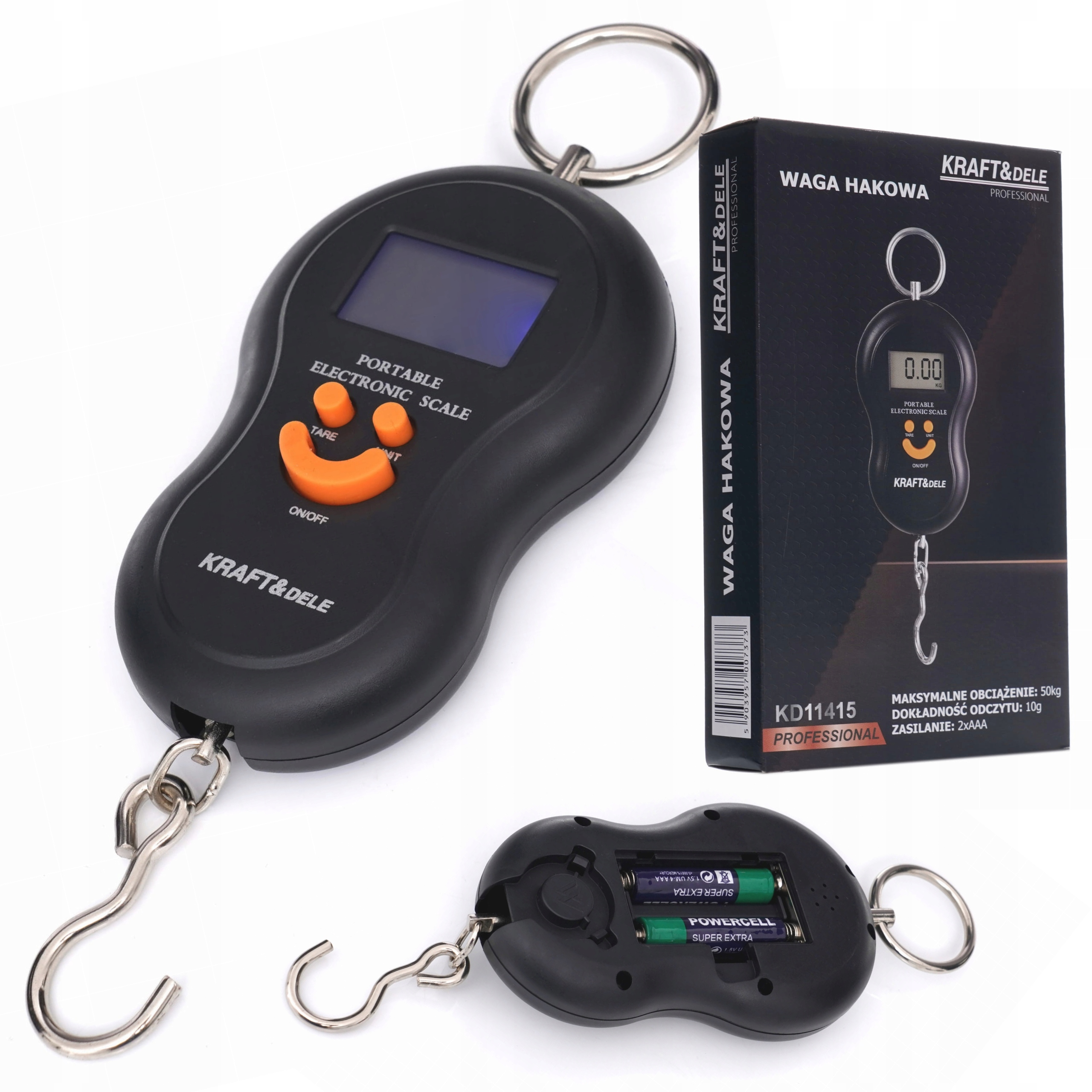 KRAFT&DELE WAGA HAKOWA WĘDKARSKA BAGAŻOWA TURYSTYCZNA RĘCZNA 50 KG KD11415
