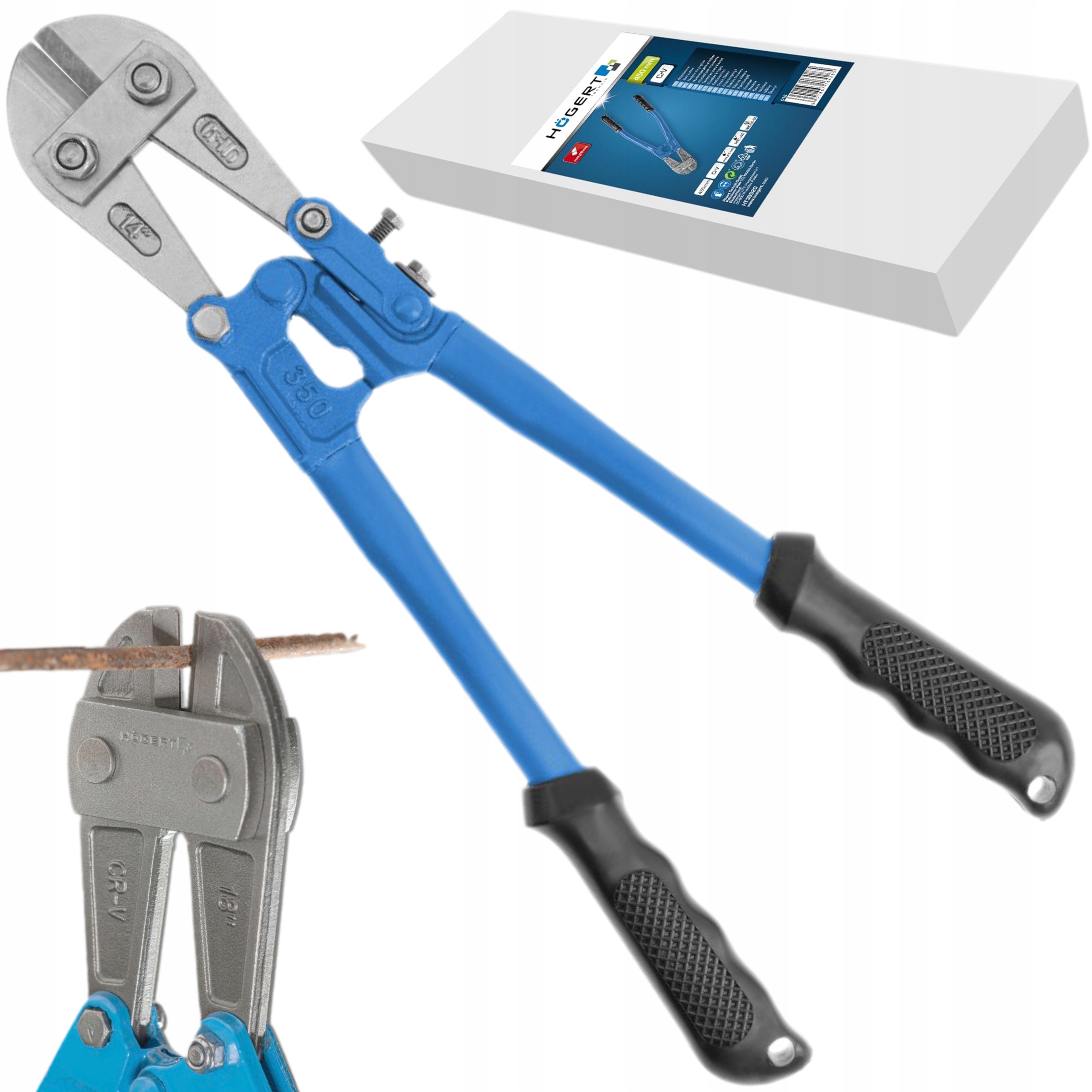 HOEGERT NOŻYCE DO DRUTU PRĘTÓW DRUTÓW SIATEK PANELI 450MM MAX 6MM HT3B524