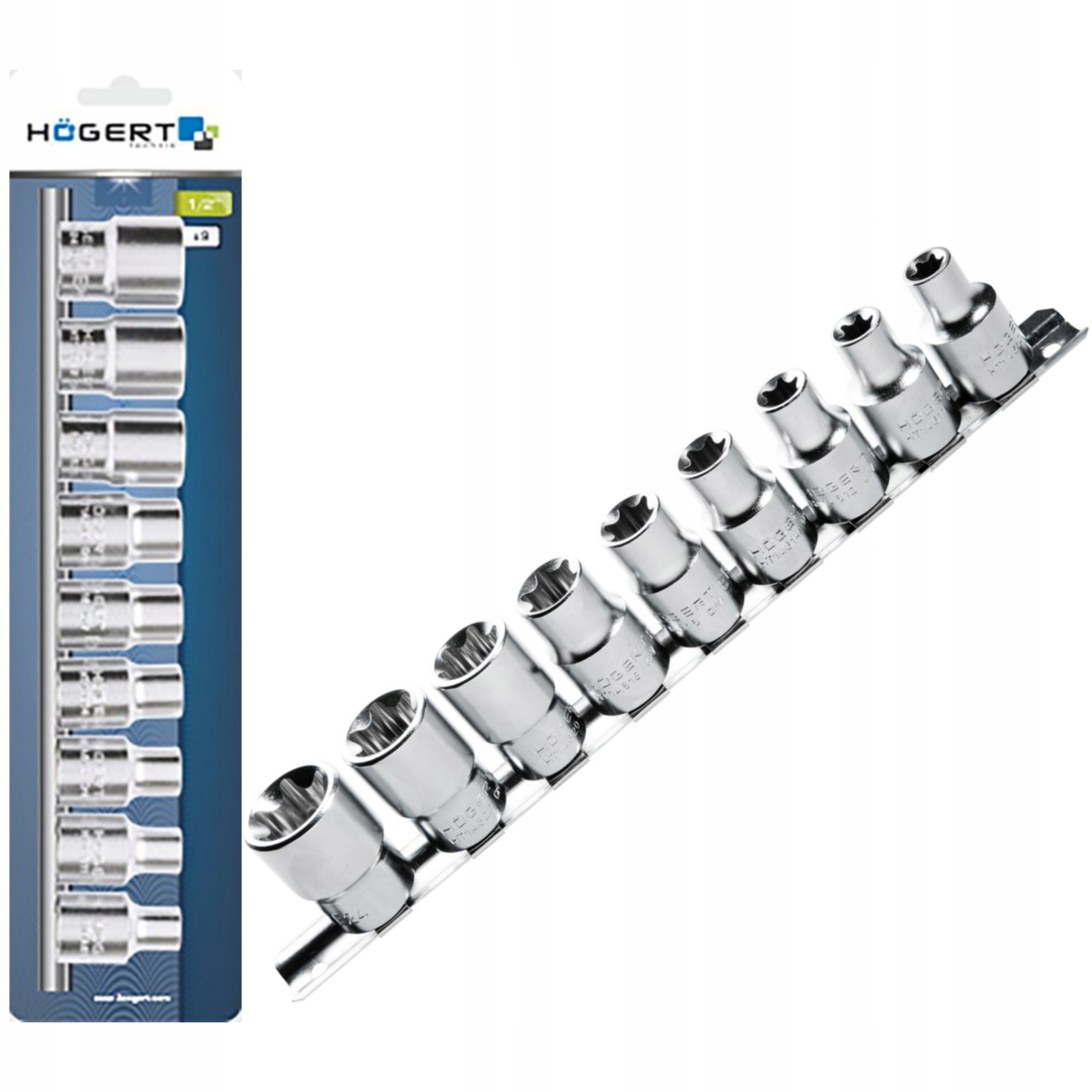 HOGERT HT1A880 ZESTAW NASADEK TORX 1/2 9SZT