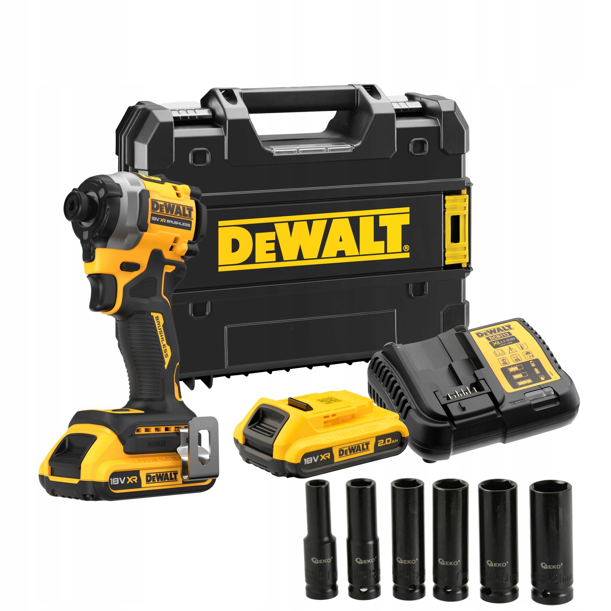 ZAKRĘTARKA UDAROWA 2x2Ah DeWALT DCF850D2T +6 nasad