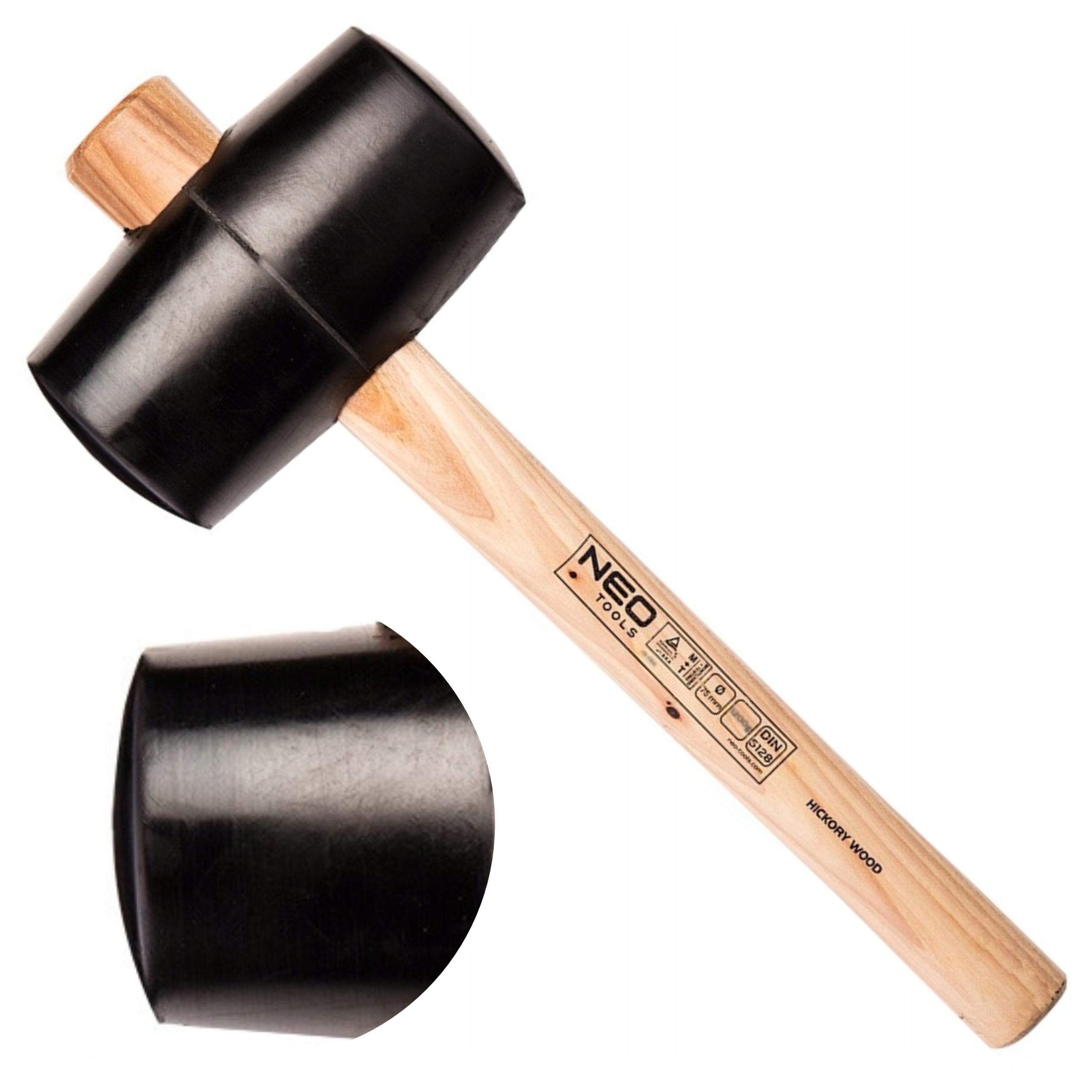 NEO MŁOTEK GUMOWY 90 mm/1200 g TRZONEK HIKOROWY 25-054 MŁOTKI