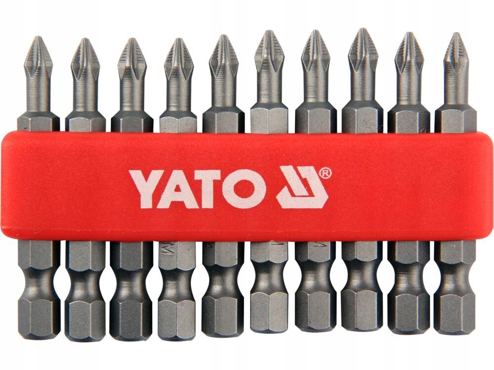 YATO ZESTAW KOŃCÓWKI WKRĘTAKOWE PHX1X50 MM 10 SZT UCHWYT 6-KĄTNY YT-0477