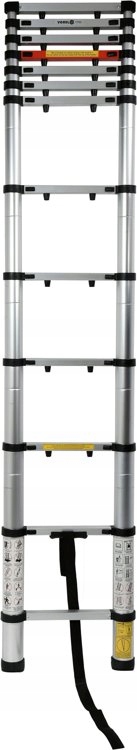 VOREL SKŁADANA DRABINA ALUMINIOWA TELESKOPOWA 3,8M 13 STOPNI 150KG 17702